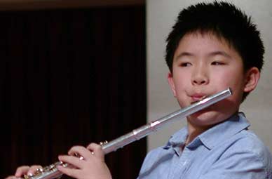 Ware flute student James receives 95 on grade 4 flute Performance Exam